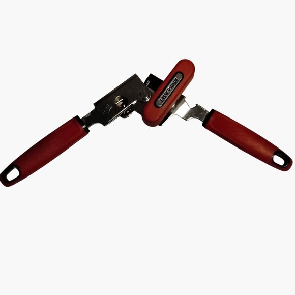 Farberware Heavy Duty Can Opener Vintage Swing Away Soft Grip Red Handles USA - Picture 6 of 7